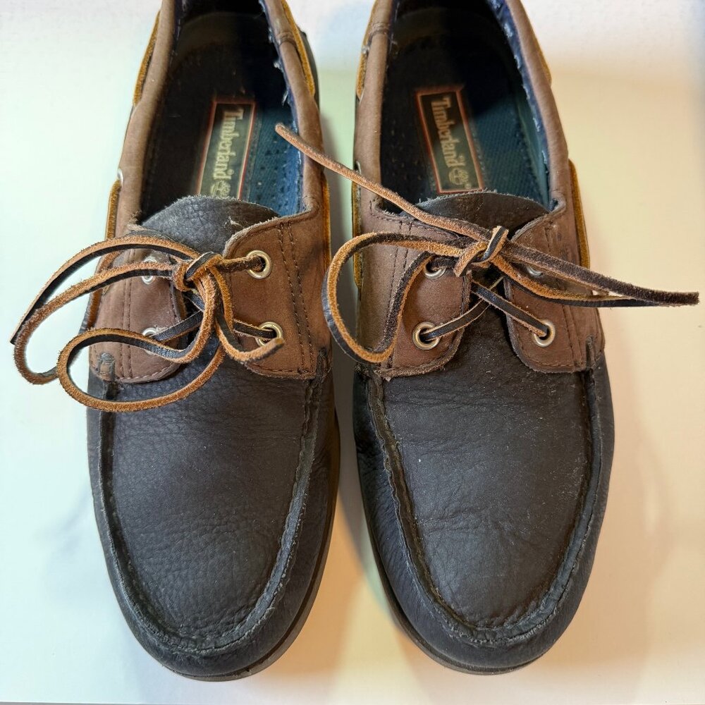 TIMBERLAND - Boat Shoes - Classic 2 Eyes - Black&Brown Suede - US 10